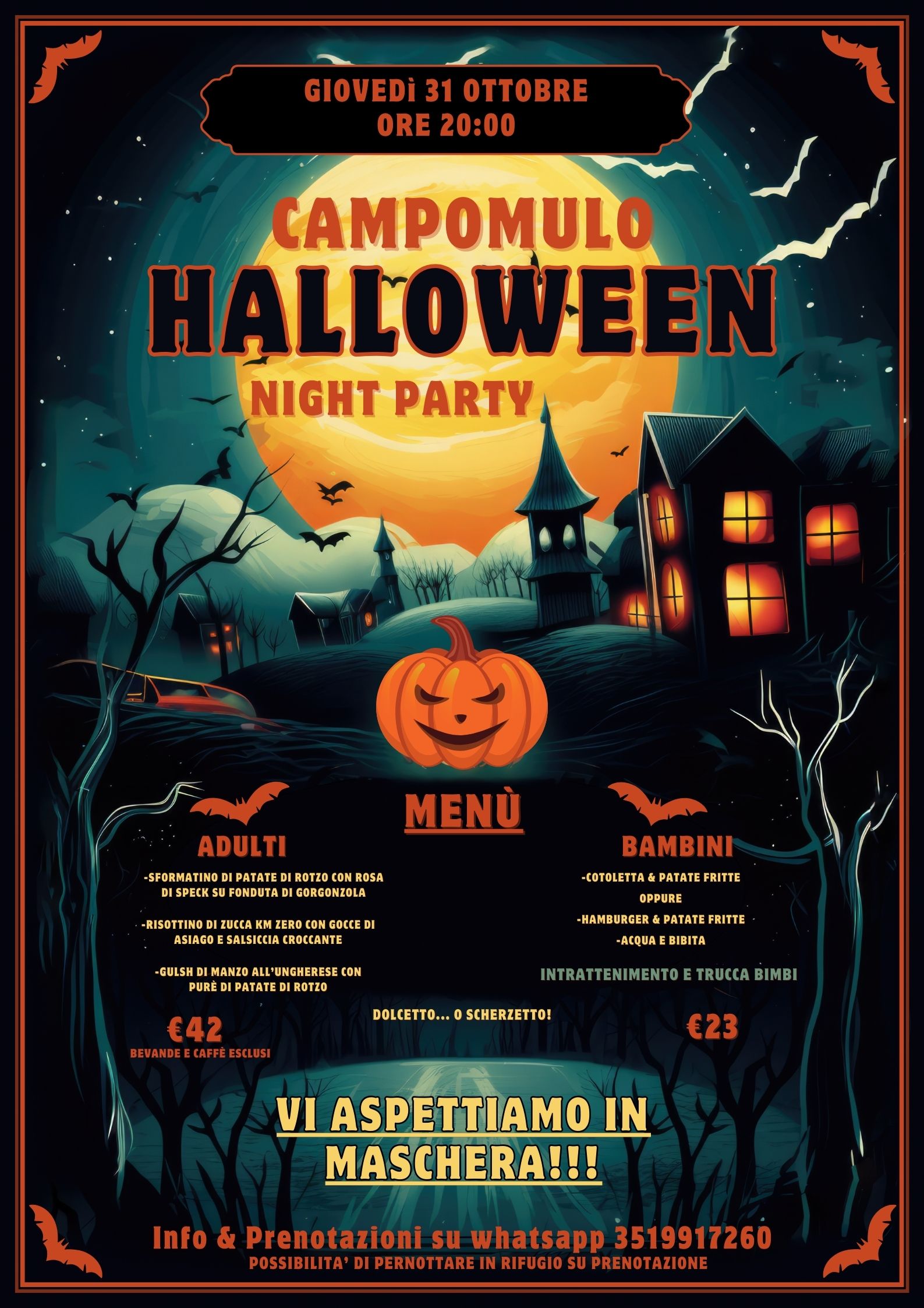 halloween nigth party 2024 al rifugio campomulo w